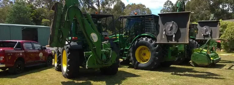 Photo of the Mulch Management fleet